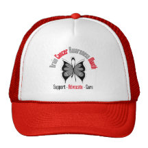 Mariposa de la conciencia del cáncer de pecho gorro