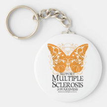 Mariposa de la esclerosis múltiple llavero
