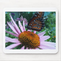 Mariposa de la monarquía tapete de ratón