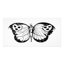 Mariposa de la mujer tarjeta fotografica  