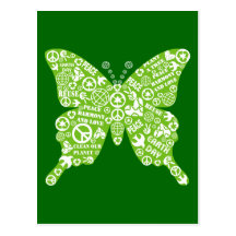 mariposa de la paz tarjeta postal