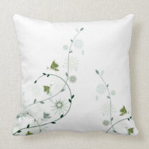 Mariposa de la primavera - verde almohada