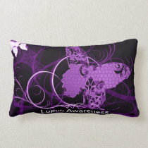 Mariposa de la púrpura de la conciencia del lupus almohadas
