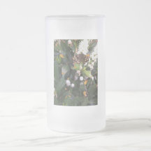 Mariposa de madera manchada taza de café