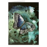 mariposa de monarca digital que pinta arte moderno tarjeta
