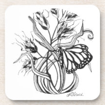 Mariposa de monarca posavaso