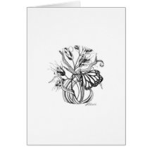Mariposa de monarca tarjetas