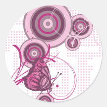 Mariposa de Swirly Etiqueta