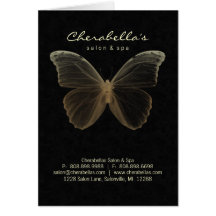 Mariposa del beige de la tarjeta de felicitación d