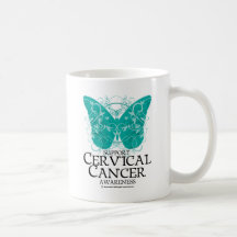 Mariposa del cáncer de cuello del útero taza