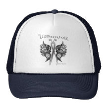 Mariposa del Celtic del guerrero del cáncer de pie Gorros Bordados