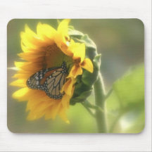 Mariposa del girasol tapetes de ratones