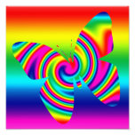 Mariposa del giro del arco iris impresion fotografica