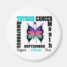 MARIPOSA del mes de la conciencia del cáncer de ti Imán