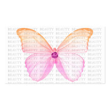 Mariposa del naranja del rosa de la tarjeta de vis