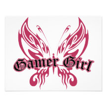 Mariposa del videojugador invitaciones personalizada