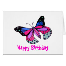 Mariposa del vuelo felicitación