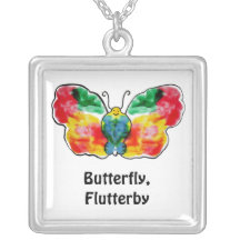 Mariposa - diseño de la plantilla del paisaje grímpola