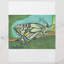 mariposa en la turquesa tarjeta publicitaria