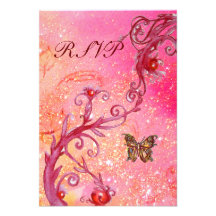 MARIPOSA EN las CHISPAS RSVP, banquete de boda ele Invitaciones Personales
