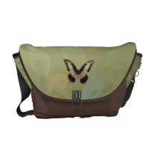 Mariposa en las maderas bolsas messenger