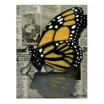 Mariposa en mi periódico postal