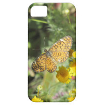 Mariposa minúscula de Checkerspot iPhone 5 Case-Mate Fundas