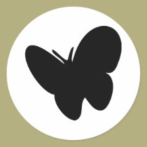 mariposa negra - mariposas pegatinas
