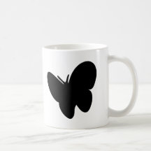 mariposa negra - mariposas tazas de café