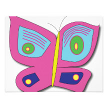 Mariposa original azul invitacion personal 