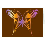 Mariposa psicodélica tarjeta
