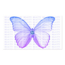 Mariposa púrpura azul de la tarjeta de visita de l