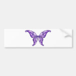 mariposa púrpura linda pegatina de parachoque