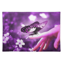 Mariposa púrpura Placemat Manteles Individuales