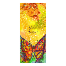 MARIPOSA ROJA EN CHISPAS DEL ORO DE BROWN AMARILLO COMUNICADOS