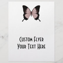 Mariposa roja y negra grande flyer personalizado