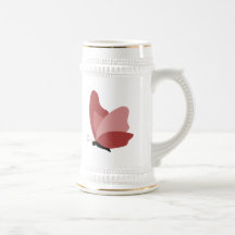 Mariposa simple - rojo taza