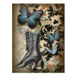 Mariposa sofisticada del zapato del cordón de Parí Tarjeta Postal