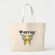 Mariposa tribal del guerrero del cáncer de la niñe bolsa