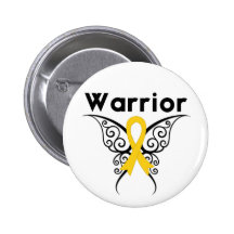 Mariposa tribal del guerrero del cáncer de la niñe pins
