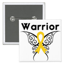 Mariposa tribal del guerrero del cáncer de la niñe pins