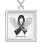 Mariposa tribal del melanoma colgantes personalizados