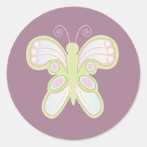 Mariposa verde en Purple.ai pegatinas