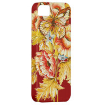 Mariposa y flores del vintage iPhone 5 Case-Mate funda