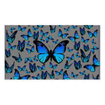 mariposas azules plantillas de tarjetas de visita
