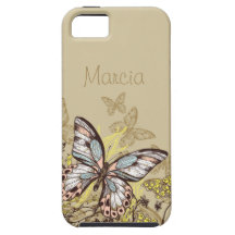 Mariposas bonitas el | de color caqui iPhone 5 funda