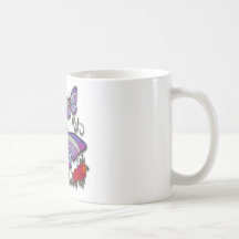 mariposas bordadas tazas