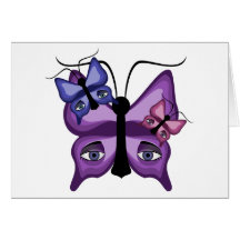 Mariposas coloridas del vigilante tarjeta