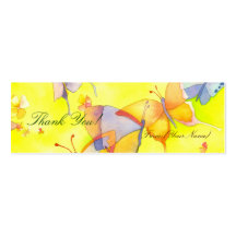 Mariposas de abril: Gracias etiqueta/señal del reg Tarjetas Personales