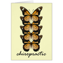 Mariposas de la quiropráctica tarjeton